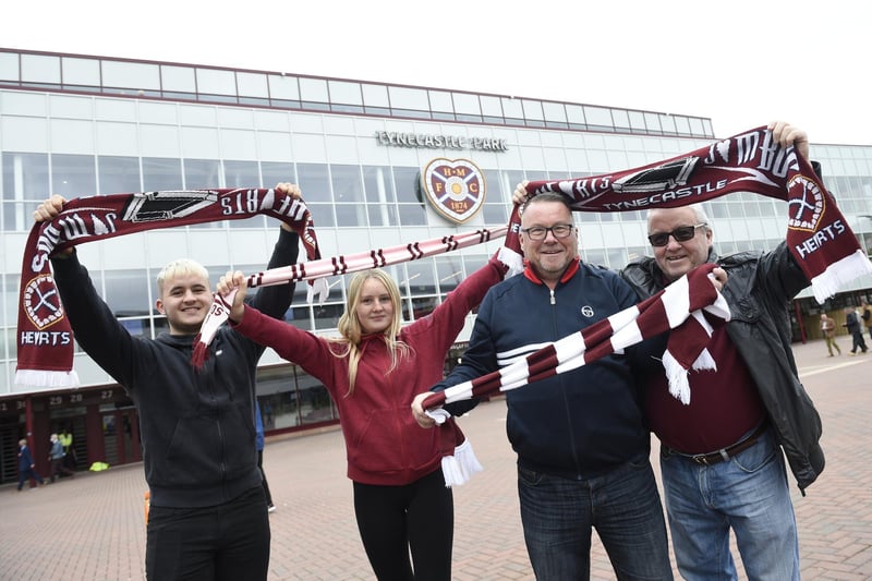 The Jones family - Chris, Olivia, Graeme and Brian - arrive for the game