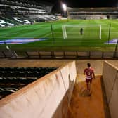 Ben Whiteman, previously of Doncaster Rovers, prepares to lead his former team out during the Sky Bet League One match between Plymouth Argyle and Doncaster Rovers at Home Park on October 27, 2020 in Plymouth, England: Dan Mullan/Getty Images