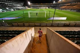 Ben Whiteman, previously of Doncaster Rovers, prepares to lead his former team out during the Sky Bet League One match between Plymouth Argyle and Doncaster Rovers at Home Park on October 27, 2020 in Plymouth, England: Dan Mullan/Getty Images