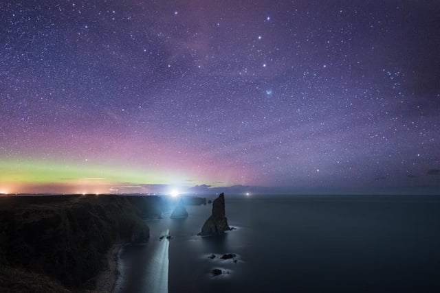 The Northern Lights at Duncansby Head, John O Groats.