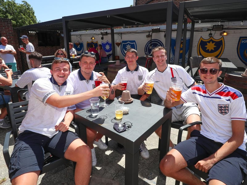England Fans watching England V Croatia at The Shepherds Crook pub.
Picture: Stuart Martin (220421-7042)