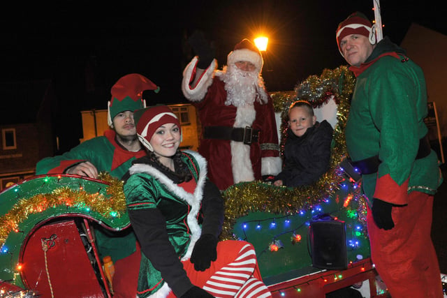 Santa and his elves helped with the Christmas lights switch-on at Ryhope Village in 2015.