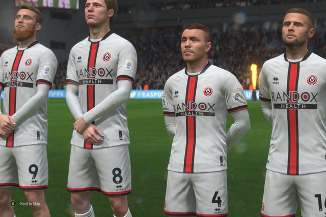 You'd only know it from the No.8 on his shorts and they've got the height right but Sander Berge's face scan is still nothing like him, as has caused controversy amongst game-playing Blades in the past