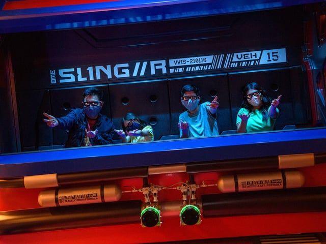 A view of WEB SLINGERS: A Spider-Man Adventure in Avengers Campus. Picture: Richard Harbaugh/Disneyland Resort via Getty Images