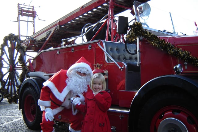 Santa was greeted by local girl, Deanna Beniston, when he arrived at Midlands co-op’s Department Store in Chesterfield in 2008