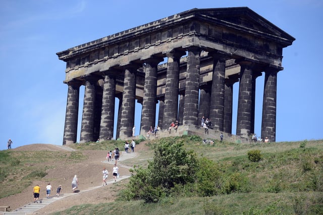 Families at Penshaw Monument.