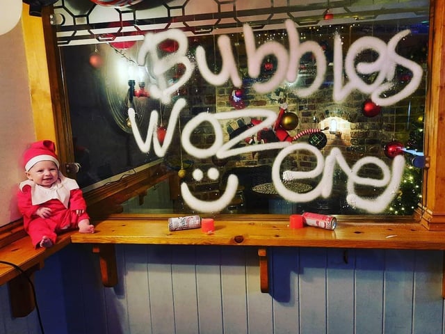 A spot of graffiti at Daddy's pub, the Hop In at Pinxton