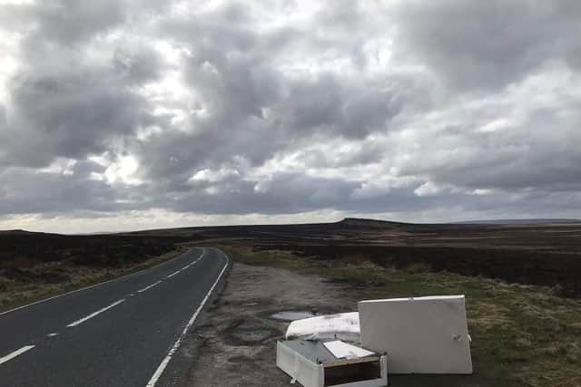 The fly-tipping on Burbage Moor, Sheffield, pictured by Star reader Sarah Smith