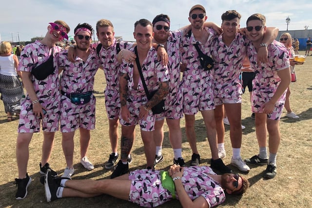 Group of friends enjoying the day at Victorious Festival on Day 2 in 2019.