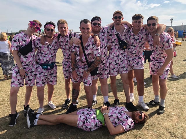 Group of friends enjoying the day at Victorious Festival on Day 2 in 2019.
