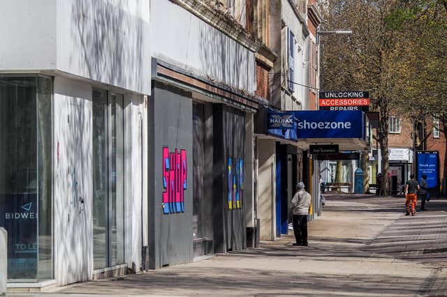 General View of Commercial Road, Portsmouth during the coronavirus lockdown.