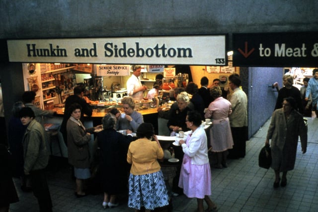 Hunkin and Sidebottom, snack bar, No. 133, Castle Market, 1970’s. Picture Sheffield