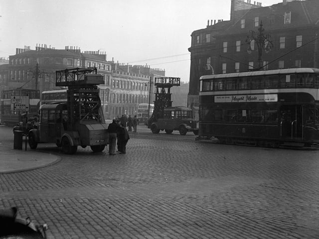 Trams breakdown on London Road and Leith Walk - 1950s