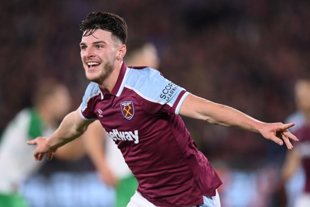 West Ham United's Declan Rice and Tomas Soucek are both better than Manchester United's other midfield options, according to former Manchester City star Trevor Sinclair. (TalkSPORT)

(Photo by Justin Setterfield/Getty Images)