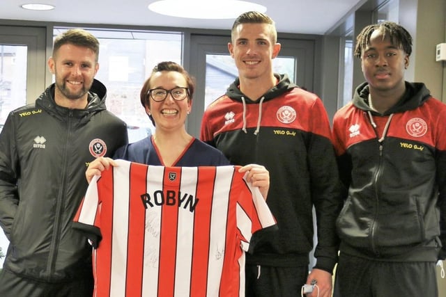 Ollie Norwood and Ciaran Clark were amongst the first-team stars to visit St Luke's Hospice