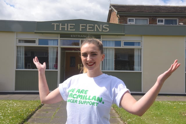 Megan Grocott who organised a quiz and music night at The Fens to help raise money for a walk along the Great Wall of China in aid of Macmillan 6 years ago.