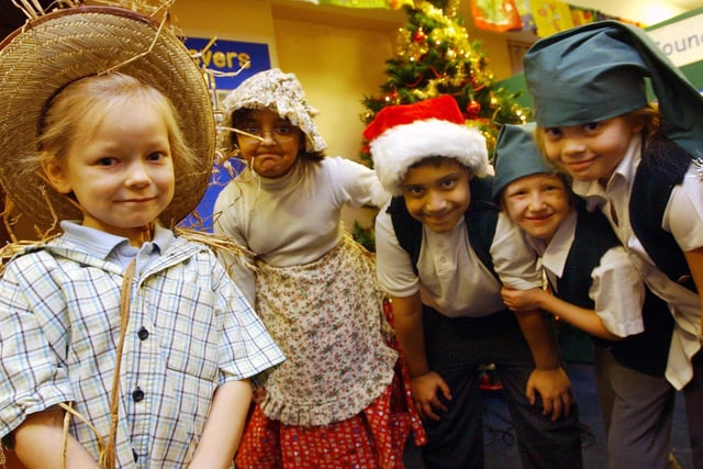 A 2005 scene at Marine Park Primary School. Do you recognise any of these Nativity stars?