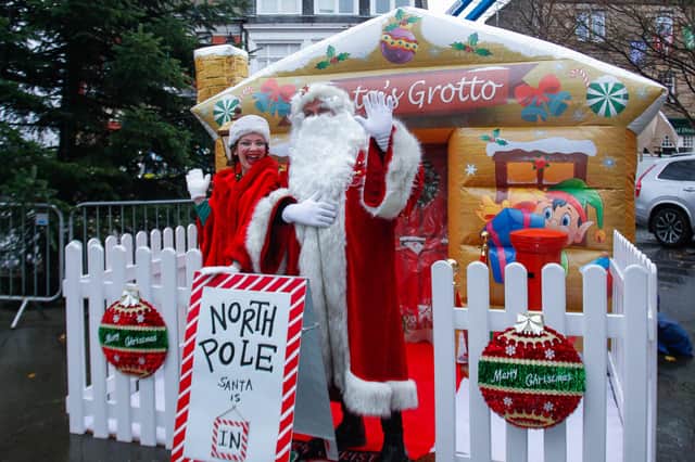 Santa and his elf met families at the grotto in Bo'ness town centre at the weekend.