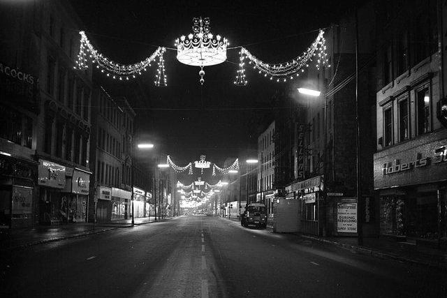 Glasgow Christmas lights in Argyle Street in 1963.