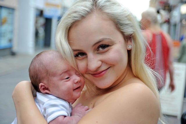 Sophie Wilmot with baby Jude in 2015