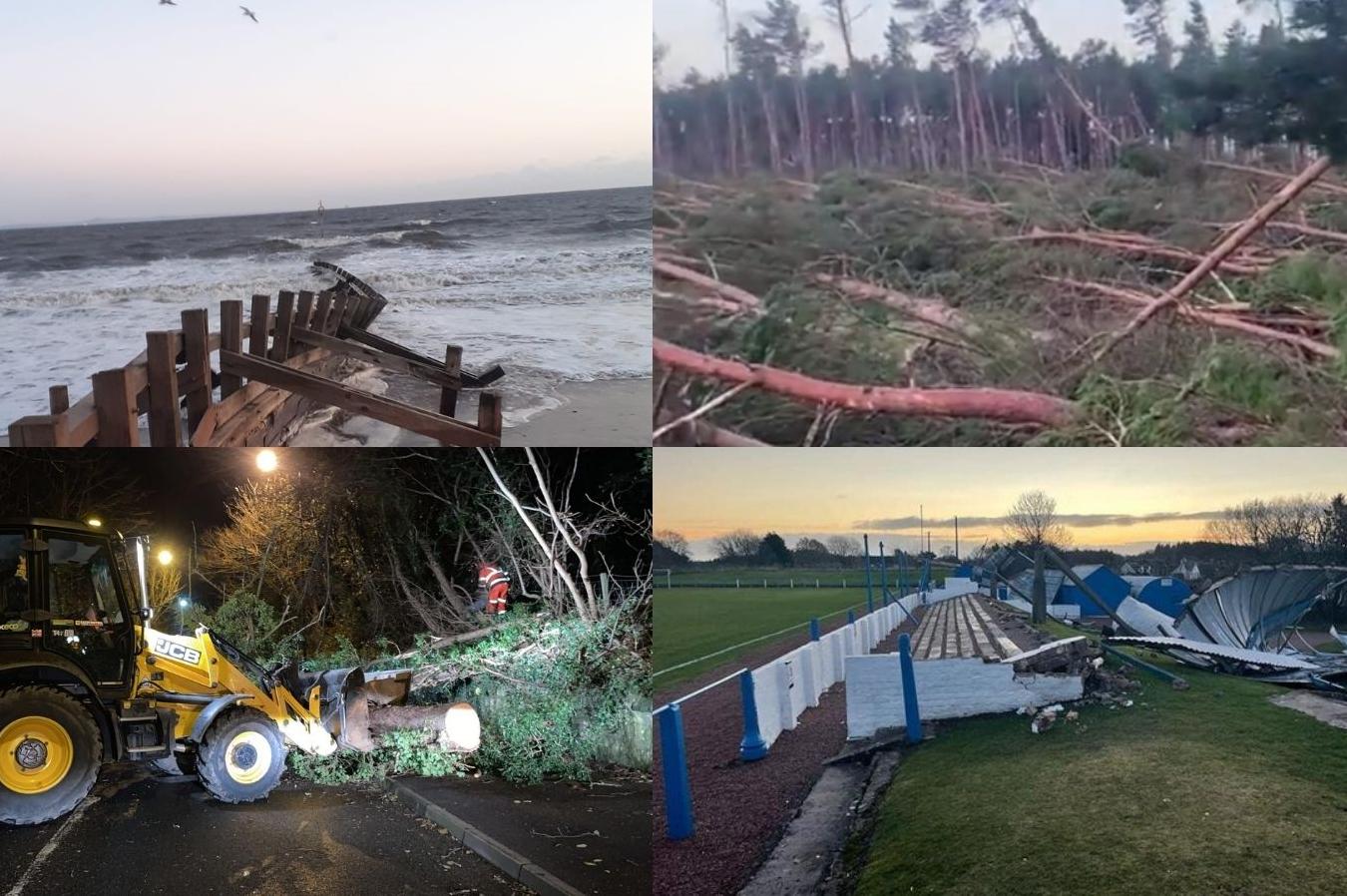 Pictures which show the affect the winter storm had on Scotland.