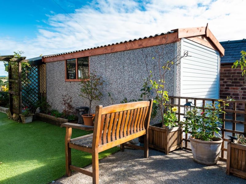 newly built detached garage.