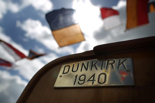 A brass plate denotes that a vessel took part in the 'Little Ships' Dunkirk evacuations in World War Two. (Photo by Peter Macdiarmid/Getty Images)