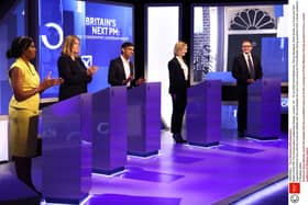 Krishnan Guru-Murthy hosts the debate with the candidates were in the running for Prime Minister, facing questions from a studio audience of floating voters.