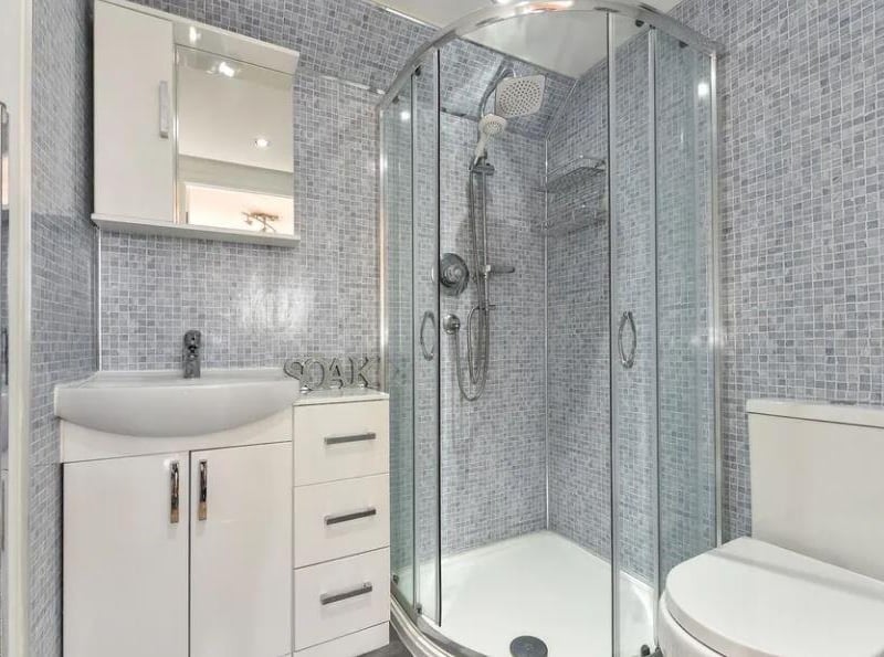 Inside one of the bathrooms
