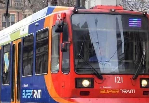 A broken down tram is is affecting services in Sheffield city centre