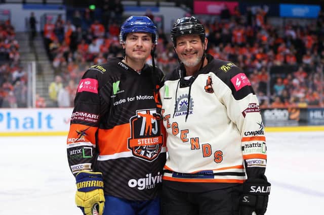 Cole Shudra and dad Ron. Picture: Hayley Roberts