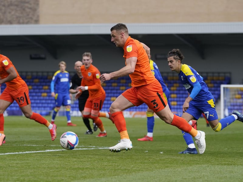 Lee Brown surges forward for the Blues.