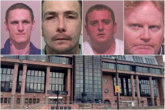 Just some of the criminals locked up at Newcastle Crown Court recently for offences committed across South Tyneside.