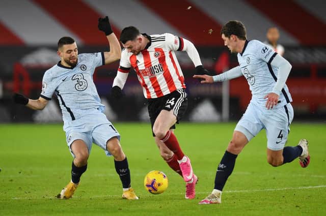 Oliver Burke of Sheffield United playing earlier this year. (Photo by Oli Scarff - Pool/Getty Images)