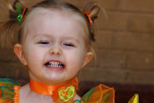2007: all smiles from this young lady as she’s all ready for the Hallowe’en party at Hucknall Leisure Centre.