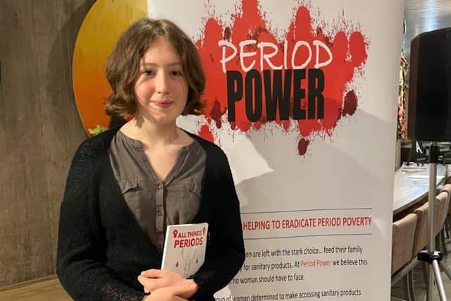 Jasmine Bayley, 13, from Crookes, Sheffield, wrote frankly about her experience for the book All About Periods