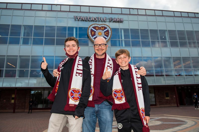 Supporters were clearly delighted to be back at Tynecastle on Saturday.