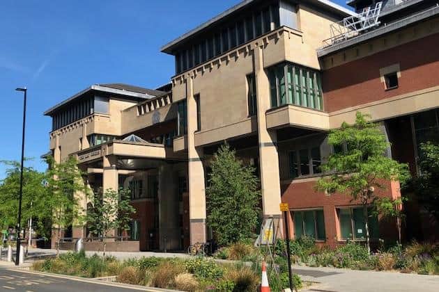 Sheffield Crown Court, pictured, has heard how a boozed-up South Yorkshire couple has been spared from jail after they attacked their neighbours during a dispute over noise and parking.