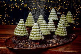 Topping off the Christmas specials is a pistachio Christmas tree for dessert