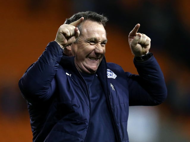 Average career win record: 47.3%. Best record: 51.6% (Fleetwood Town). Worst record: 42.4% (Shrewsbury Town)