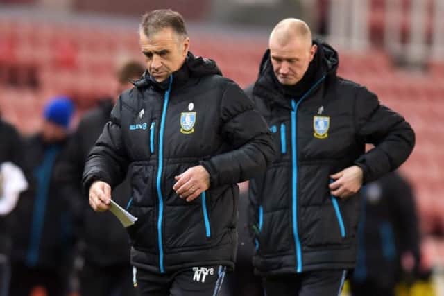 Sheffield Wednesday stand-in management pair Neil Thompson and Lee Bullen.