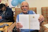 Bernard Bools, a 100-year-old Normandy veteran has received a birthday card from King Charles III and the Queen Consort. Picture: Andy Kershaw