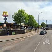 A pedestrian was taken to hospital after a collision involving a car near McDonald’s on Queens Road, Sheffield.
