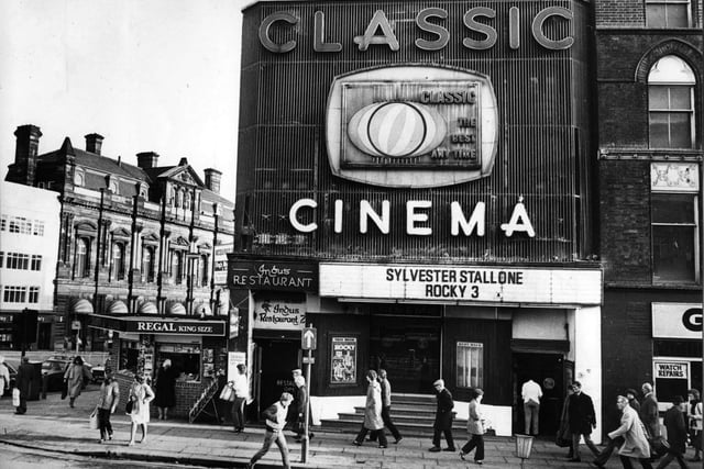 The old Classic Cinema in Fitzalan Square, Sheffield, pictured in November 1982.  The cinema originally opened as the Electra Palace on February 10, 1911 and then as the News Theatre in 1945