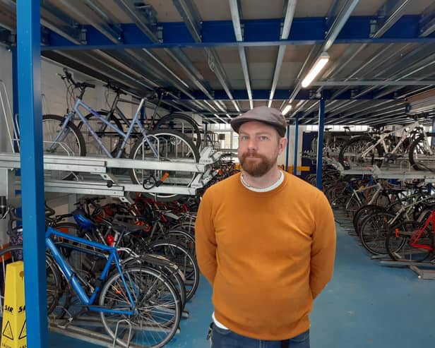 Russell Cutts, of Russell’s Bicycle Shed at the railway station.