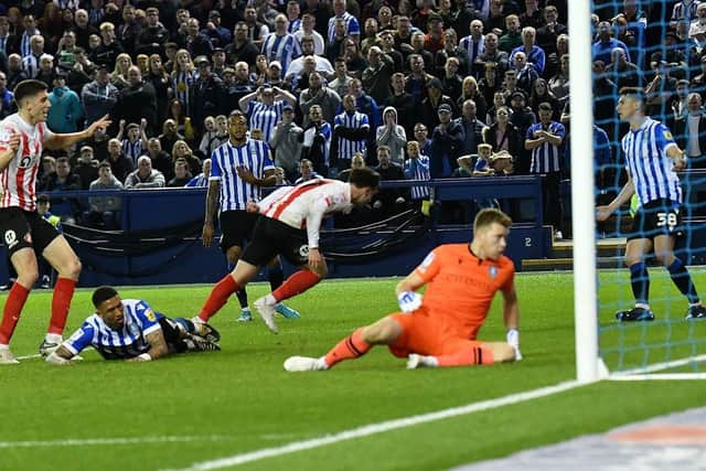 Sunderland's Patrick Roberts runs away after scoring the deciding goal in their play-off win over Sheffield Wednesday.