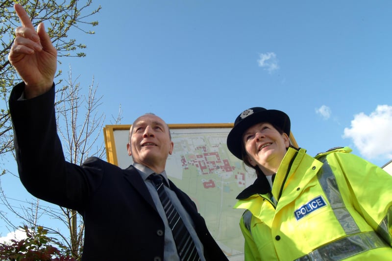 Nottinghamshire Chief Constable Julia Hodson is pictured with headteacher Danny Smith during a visit to Ollerton's Dukeries College as part of a national promotion for The Policing Pledge.