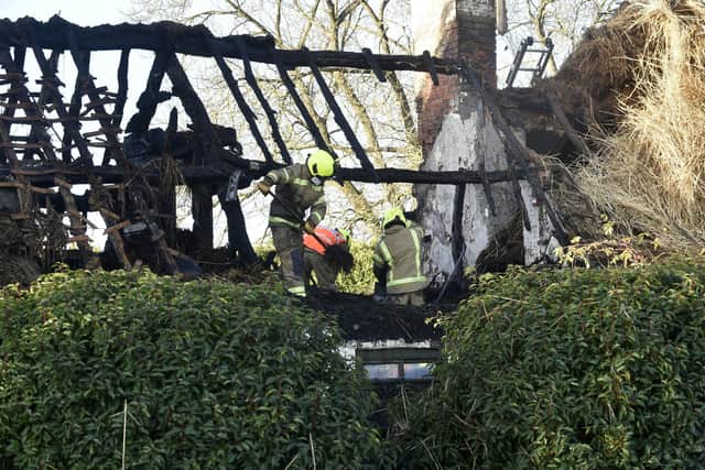 Firefighters at The Star Inn at Harome restaurant