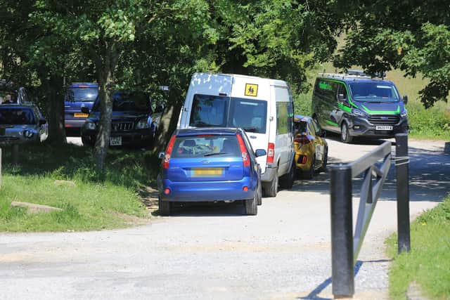 Curbar Edge parking issues. Car park full at 12 noon. Picture: Chris Etchells