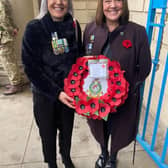 Rob Griffin’s sisters Mandy Kazmierski & Jo Bond at the Remembrance Sunday Event in Sheffield.